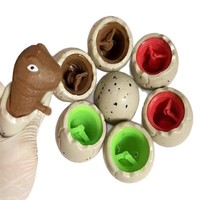 Jouet anti-stress œuf de dinosaure à presser - Dinosaures mignons créatifs en caoutchouc thermoplastique à faire éclore
