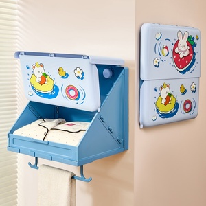 Large Capacity Cartoon Bathroom Hanging Picture <b>Folding</b> <b>Storage</b> <b>Box</b> Bathroom <b>Storage</b> Rack Cabinet Household - Product Image 2