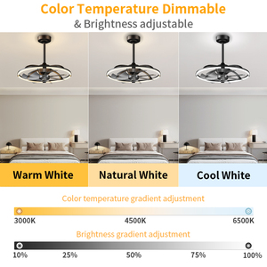 Modern LED <b>Ceiling</b> <b>Fan</b> with light <b>Remote</b> and APP <b>Control</b> Dimmable Light Reversible Dc motorfor Living Room Bedroom - Product Image 5