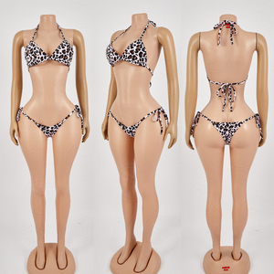 カスタムサマーセクシービキニ女性用水着ツーピースセット卸売ビーチホルターデザイナー水着高級水着女性用 - Product Image 3