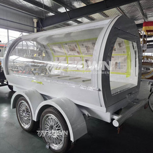 Remorque funéraire blanche à double essieu, carrosserie élégante et courbée pour les activités de transport commémoratif - Product Image 3