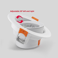 Plafonnier LED encastré commercial, lampe de plafond en PC ignifuge avec tension large bande 165-265V et durée de vie de 50 000 heures pour couloir