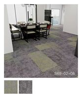 Dalles de moquette commerciales rectangulaires Fshan Guangdong, rembourrées, ignifuges, pour hôtel, bureau, sol, support non tissé, design modulaire