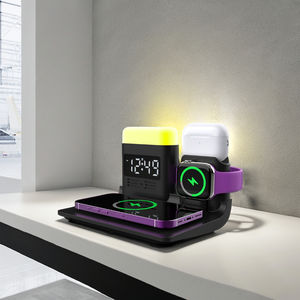 Station de charge de téléphone électrique à lumière LED multifonctionnelle 5 en 1 Nouveau produit Adaptateurs de chargeurs adaptés à plusieurs appareils - Product Image 2
