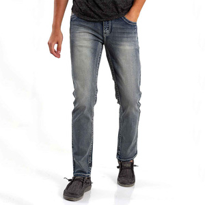 <span class=keywords><strong>Jean</strong></span> Slim en Denim pour hommes, nouveau Style italien, poches <span class=keywords><strong>arrière</strong></span> en relief, coupe botte, pantalon Slim pour hommes - Product Image 1