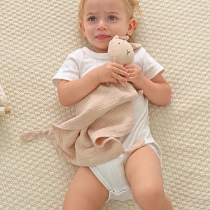 Venta al por mayor lindo seguridad suave Animal conejo juguete infantil conejito mordedor edredón manta para bebés niños durmiendo D012 - Product Image 5