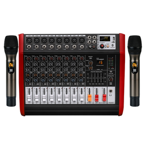 Mezclador de audio amplificado PMX802 de 8 canales, 250w/500W, con micrófonos, 16 DSP, MP3, Bluetooth, para presentaciones en escenario y transmisiones en vivo. - Product Image 3