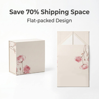 Boîte cadeau cosmétique pliable magnétique écologique personnalisée en gros pour l'emballage de produits de soin de la peau et de maquillage avec logo