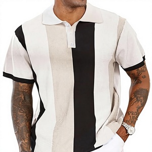 Camisas Polo Casuales para Hombre al por Mayor, Personalizadas OEM, Estilo Vintage a Rayas, Cuello de Golf, 50% Algodón/50% Poliéster, 220 GSM - Product Image 5