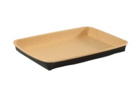 Boîtes d'emballage pour sushis à emporter en gros, boîtes en papier kraft brun jetables personnalisées pour emporter, boîtes à gâteaux et pâtisseries avec couvercle transparent