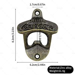 Abridor de Botellas de Pared de Aleación de Zinc con Texto Personalizado XIAOFEI para Amantes de la Cerveza y las Bebidas - Product Image 1