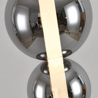 Lampadaire LED de Luxe Moderne avec Abat-jour en Verre Soufflé, Style Minimaliste, Corps en Fer pour Salon et Hôtel, Plastique et Métal
