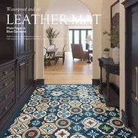 Tapis d'extérieur en PVC imperméable, grande taille, style rétro, résistant aux taches, sans lavage, idéal pour l'entrée de la maison et la zone de changement de chaussures
