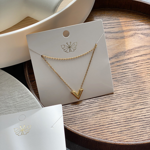 Tarjeta de papel <span class=keywords><strong>para</strong></span> exhibición de joyería, Collar personalizado, soporte <span class=keywords><strong>para</strong></span> pendientes, embalaje de perforación, tarjetas de papel, Impresión de marca <span class=keywords><strong>para</strong></span> negocios - Product Image 1