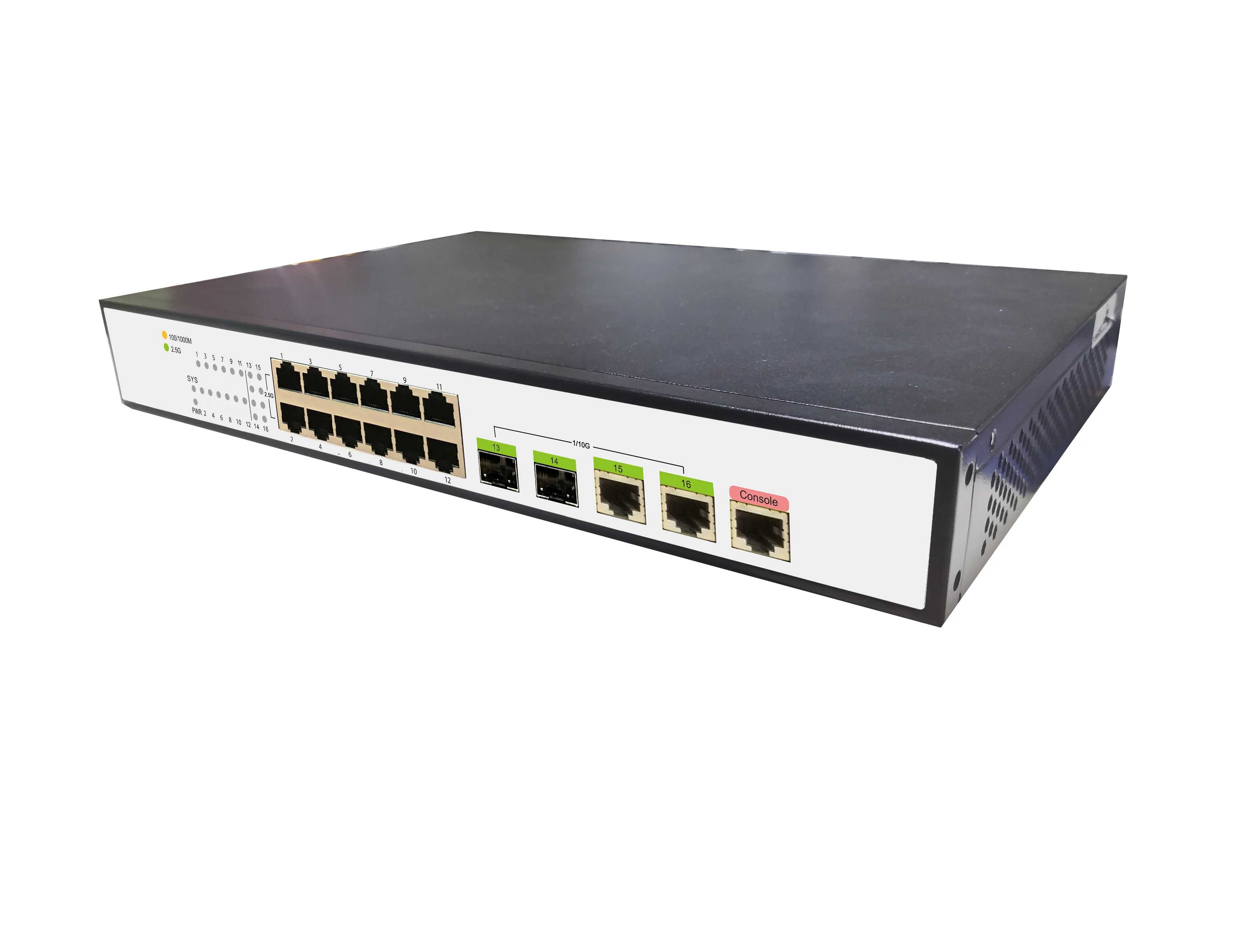 2*10G SFP+ 12 Port Managed Network Switch 2.5G L2 Rate SNMP and QoS Function