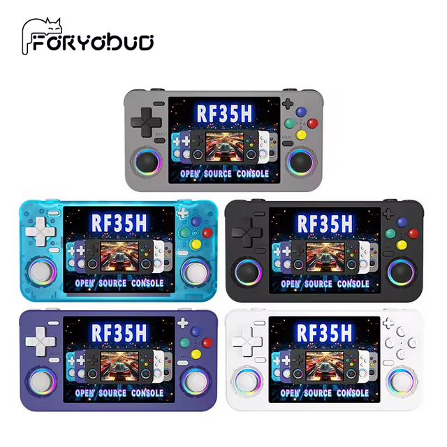 RF35H Retro Handheld Game Console 3.5 Inch IPS Screen 4000mAh Battery WiFi Linux System 30+ Emulators Portable Game Player