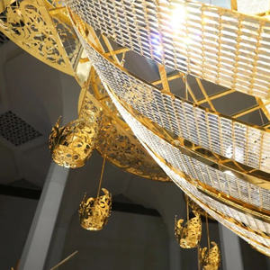 Хрустальная люстра в ближневосточном стиле, роскошная подвесная лампа для большого отеля и виллы с креативным дизайном - Product Image 3