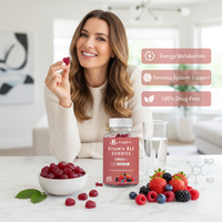 Gummies de Vitamine B12 en Gros Sans Produits Pharmaceutiques Soutien Énergétique Concentration Mentale Santé du Système Nerveux Complément Alimentaire