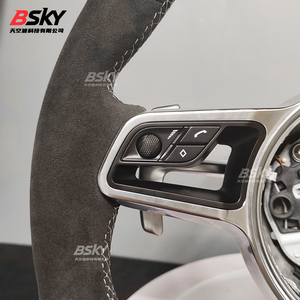 Volant en cuir suédé de haute qualité pour <span class=keywords><strong>Porsche</strong></span> Panamera Cayenne Macan Cayman GT4 Boxster 718 981 <span class=keywords><strong>911</strong></span> 991 992 992 modèles - Product Image 4