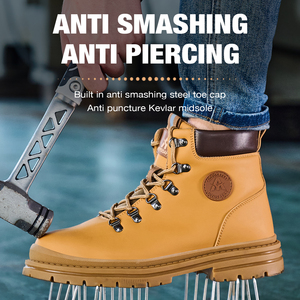 Chaussures de sécurité pour homme et femme, chaussures de travail légères et confortables, chaussures de travail avec embout en acier, bottes de travail - Product Image 3