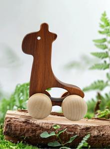 Coches <span class=keywords><strong>de</strong></span> Juguete Educativos para Bebés <span class=keywords><strong>de</strong></span> Madera Maciza Tabby, Color Madera Original, Coches Montessori para Niños - Product Image 3