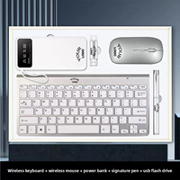 Ensemble d'articles promotionnels personnalisés pour entreprises : clavier sans fil, souris, stylo, batterie externe USB pour le marketing d'entreprise