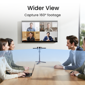 Webcam toàn cảnh 180 ° tất cả trong một: video <span class=keywords><strong>HD</strong></span> 1080P, Mic tích hợp, cắm và phát cho các nhóm/thu phóng, với khe cắm micro sd để ghi âm - Product Image 3