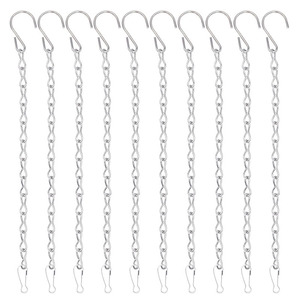 Chaînes pivotantes d'usine avec crochets pour mangeoires à oiseaux, carillons éoliens, moulinets à vent, chaînes réglables avec crochets - Product Image 1