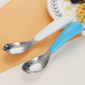 Cuchara para bebé de acero inoxidable 316, color sólido cónico, para utensilios de alimentación para niños de 0 a 12 meses - Product Image 3