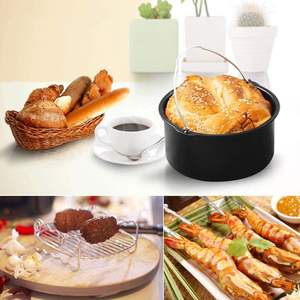 Ensemble d'accessoires pour friteuse à <span class=keywords><strong>air</strong></span> de <span class=keywords><strong>cuisine</strong></span>, 13 pièces, acier inoxydable, accessoires de four comprenant un moule à pizza de 20 cm (8 pouces) - Product Image 4