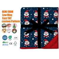 Couverture de luxe personnalisée en fourrure de bambou pour Noël, en viscose de bambou biologique, avec dos en fausse fourrure, pour bébé, vente en gros