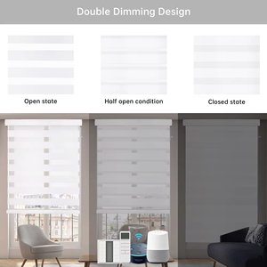 स्मार्ट मोटरराइज्ड ज़ेबरा अंधा कस्टम स्वचालित प्रकाश फ़िल्टरिंग विंडो शेड बेडरूम के लिए - Product Image 4