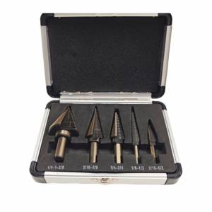 ชุดดอกสว่านเจาะรูแบบขั้นบันได HSS 5 ชิ้น รุ่นใหม่ ประสิทธิภาพสูง หัวหกเหลี่ยม สำหรับงานโลหะ-001 - Product Image 1