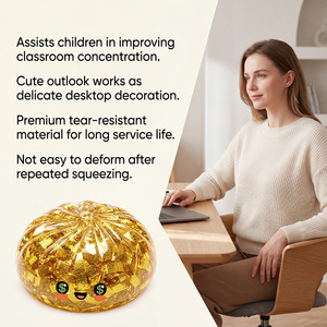 H58 Maltose Feuille d'or Chignon cuit <span class=keywords><strong>à</strong></span> la vapeur Squishy Fun Réaliste Chignon cuit <span class=keywords><strong>à</strong></span> la vapeur Design mignon Doux au toucher Délicieusement rebondissant - Product Image 5