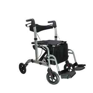 Medico pieghevole in alluminio sedia a rotelle deambulatore con poggiapiedi peso leggero mobilità walker - Product Image 1