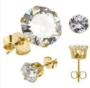 Pendientes de Perlas y Circonitas con Baño de Oro de 14k, Diseño Moderno y Único, Calidad de Joyería, para Mujer - Product Image 1