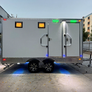 Remolque de Baño Móvil de 4 Estaciones para Exteriores, Cabina de Baño Portátil VIP de Lujo, Inodoro Portátil para Camping y Exteriores - Product Image 1