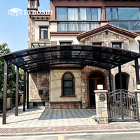 Cochera Exterior de Lujo de Aleación de Aluminio, Impermeable para las Cuatro Estaciones, Duradera y Personalizable, para Patio, Villa y Almacén