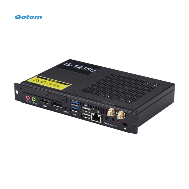 Qotom Q51251OPS OPS Computer With Intel 12th 13th Gen Processor HD DP Type C 2.5G LAN M.2 SATA for Digital Signage
