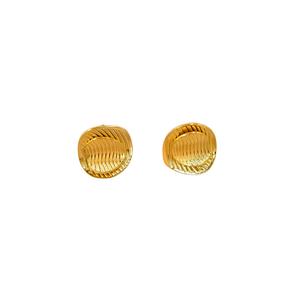 Fashion Stud <b>Earrings</b> 316L Stainless Steel PVD Gold Plating Sustainable Resistant - Product Image 2