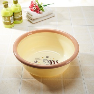 Plastic Washbasin <b>Round</b> Bear Pattern 1023AB Household <b>Basin</b> - Product Image 1