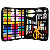 Kit de couture portable pour adultes, 205 pièces, sac à main noir |   Aiguilles à Coudre Premium, Boîte Cadeau Magnifique, Débutants, Maison, Voyage, DIY