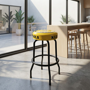 Taburete de Bar Giratorio Moderno con Base Cromada, Asiento Alto Comercial para Clubes <span class=keywords><strong>y</strong></span> <span class=keywords><strong>Bares</strong></span> - Product Image 4