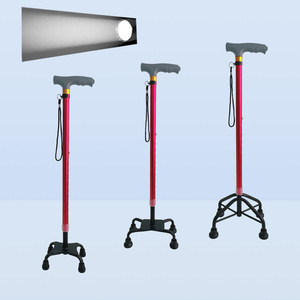 Yingda Aluminum Alloy Telescopic Walking <b>Stick</b> With <b>Light</b> Rubber Tip For Elderly Daily Use - Product Image 5