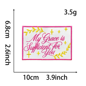 Toppa Ricamata Cristiana con Versetto Biblico, Distintivo in PVC Termoadesivo, Slogan di Gesù, Applicazione a <span class=keywords><strong>Croce</strong></span> per Cappello da Camionista, Decorazione Religiosa, All'ingrosso - Product Image 6
