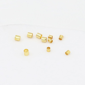 14K/18K gold-plated copper positioning tube, fixing <b>clip</b> for flat beads and loose beads, DIY handmade beading finishing and - Product Image 3