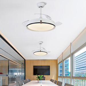 Ventilateur de plafond intérieur intelligent rétractable de 42 pouces avec 3 pales ABS, télécommande et lumière LED, moteur BLDC ES2401 - Prix de gros - Product Image 1