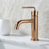 Robinet Mitigeur de Lavabo Monocommande de Luxe en Laiton et Céramique, Chromé, Cartouche Moderne, Montage sur Plateau, Garantie 5 Ans
