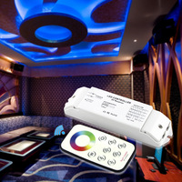 Contrôleur LED RGBW sans fil RF T4 + Récepteur haute puissance R4 DC12-24V 5A 4CH 480W 10 modes dynamiques avec blanc dédié