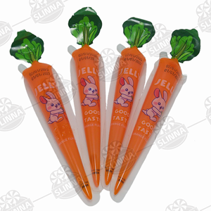 Venta caliente de verano Sabor naranja 3D Dibujos animados Forma de zanahoria Jelly Pudding Beber Confitería - Product Image 4